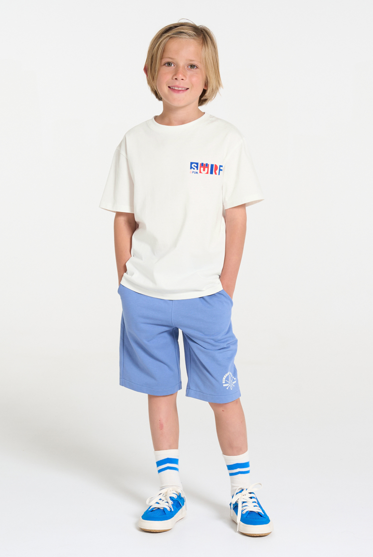 T-shirt manches courtes surf blanc Garçon 1