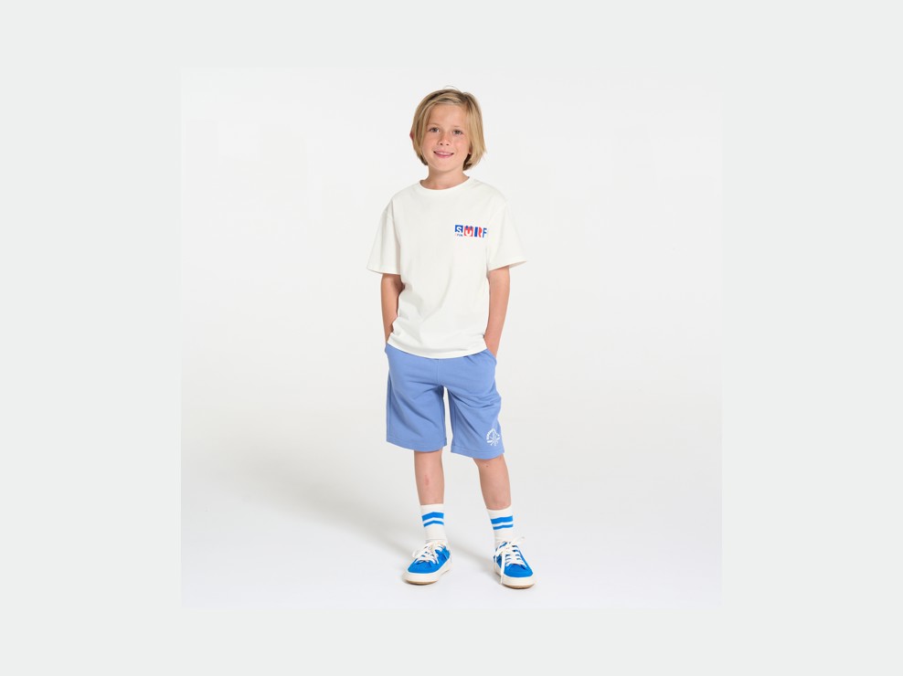 T-shirt manches courtes surf blanc Garçon 1
