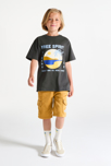 T-shirt manches courtes motif placé gris Garçon 1