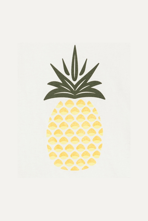 Pyjama short motif ananas jaune Fille