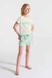 2-teiliger Kurzpyjama in Pastellgrün für Mädchen 1