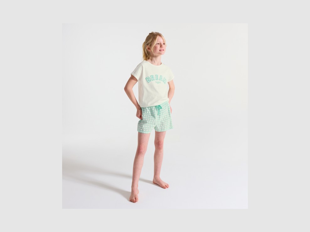 Pyjama-short 2 pièces vert pastel Fille 1