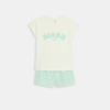 Pyjama-short 2 pièces vert pastel Fille