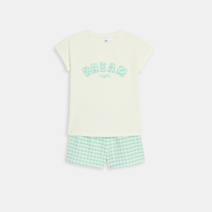 Pyjama-short 2 pièces vert pastel Fille 1