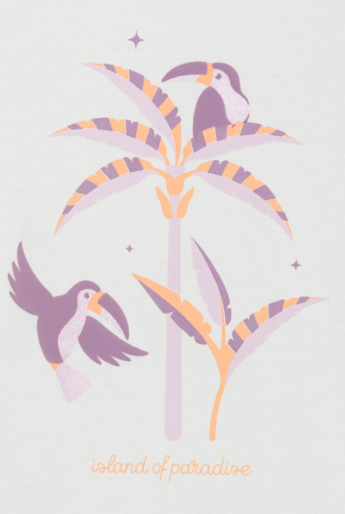 Dvodijelna bijela kratka pidžama od žerseja za djevojčice 2