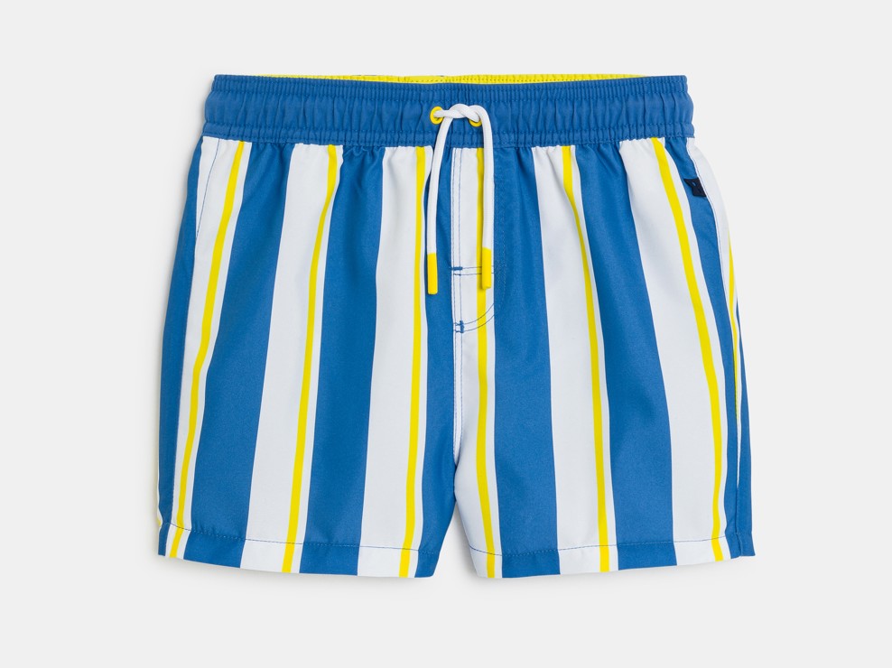 Blauwe gestreepte zwemshort voor jongens 1