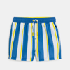 Short de bain rayé bleu Garçon