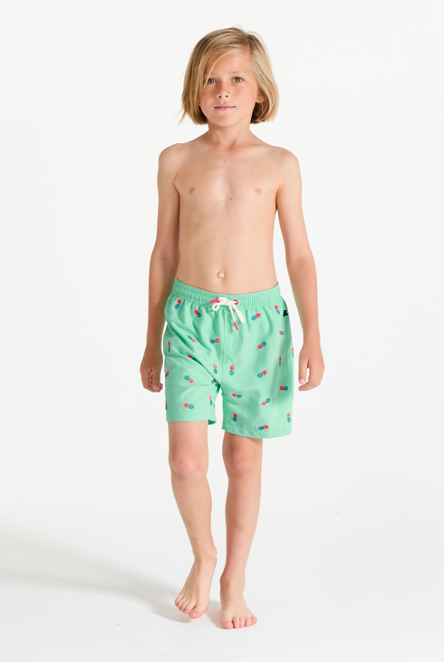 Bermudas de baño estampado verde niño 1