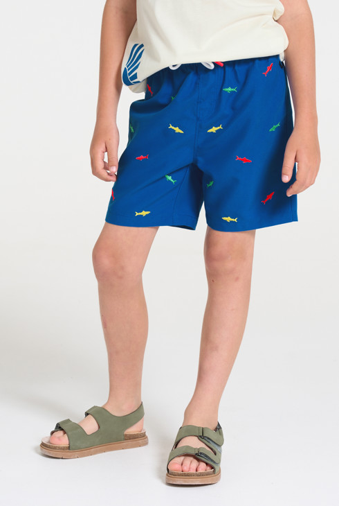 Bedruckte Badebermudas in Blau für Jungen 2