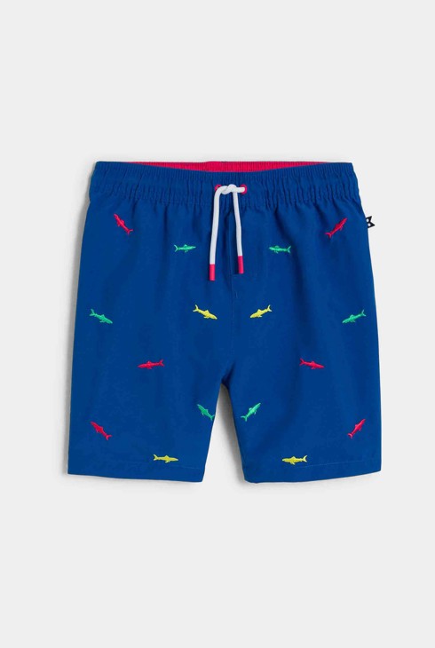 Bedruckte Badebermudas in Blau für Jungen 2