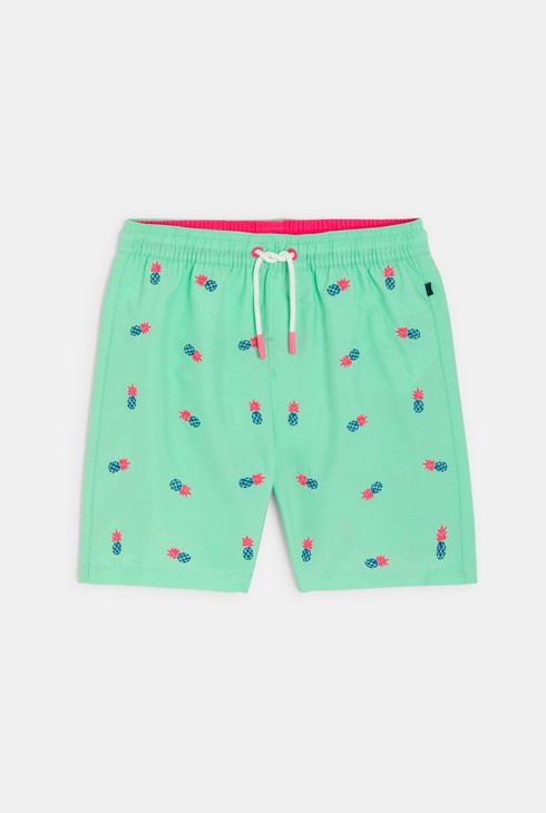 Bedruckte Badebermudas in Grün für Jungen 2