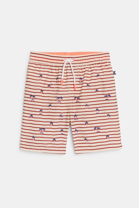Gestreifte Badebermudas mit Palmenmotiv für Jungen 2