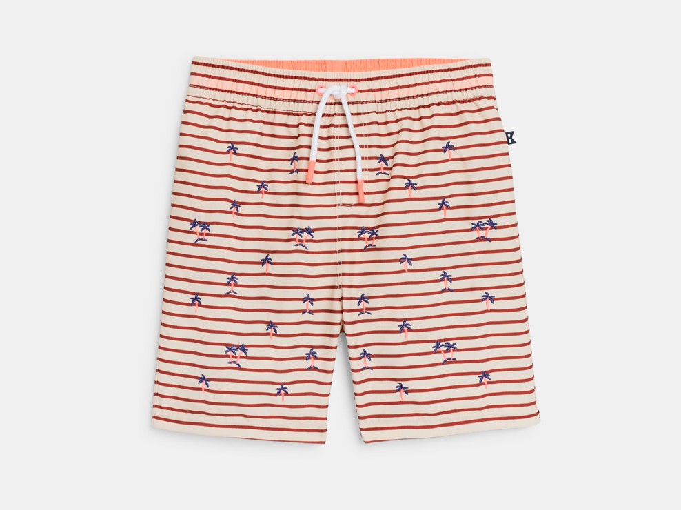 Bermuda de bain rayé motif palmier Garçon 1