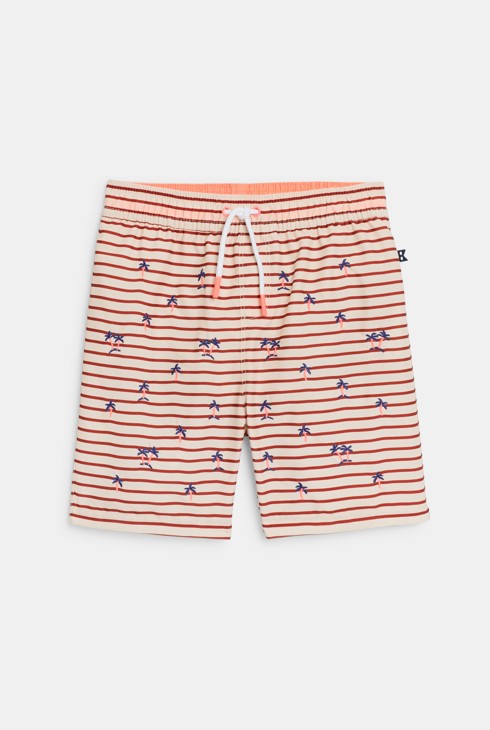 Bermuda de bain rayé motif palmier Garçon 1
