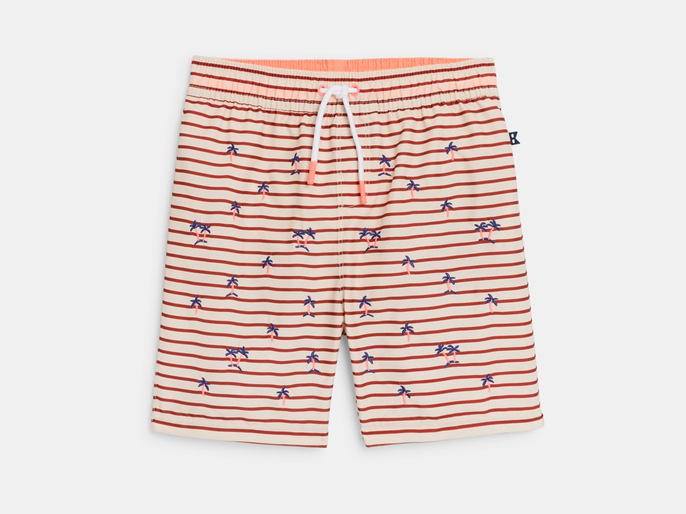 Bermuda de bain rayé motif palmier Garçon 1