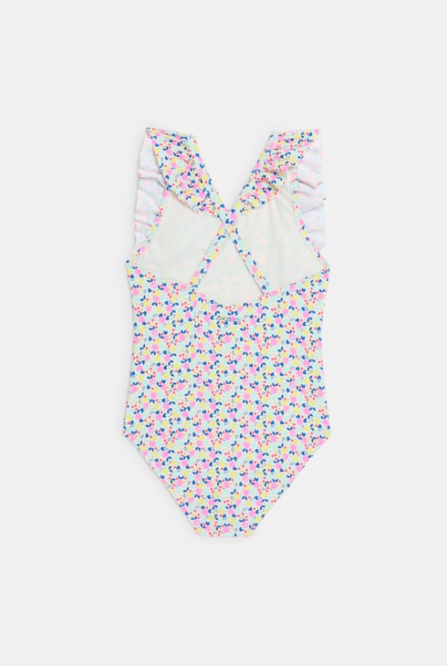 Mehrfarbiger Badeanzug mit Aufdruck für Mädchen 2