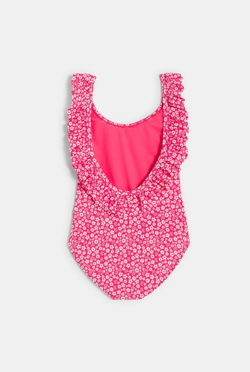 Bedruckter Badeanzug in Rosa für Mädchen