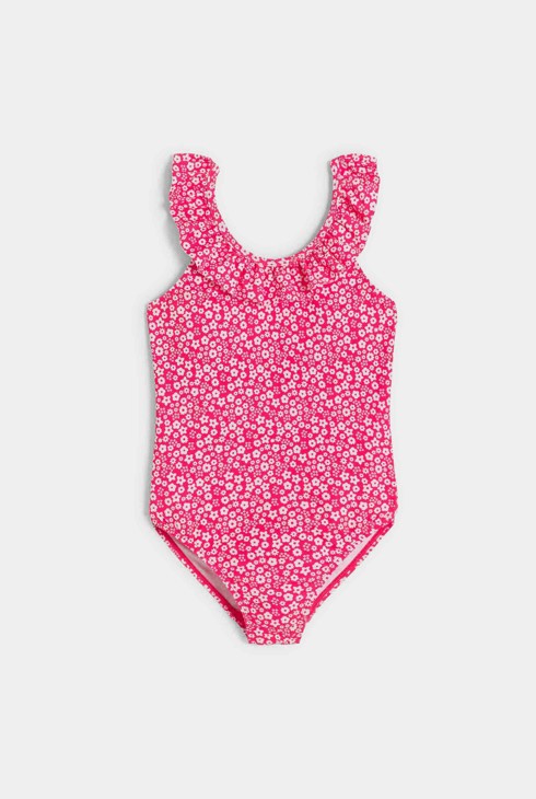Bedruckter Badeanzug in Rosa für Mädchen 2