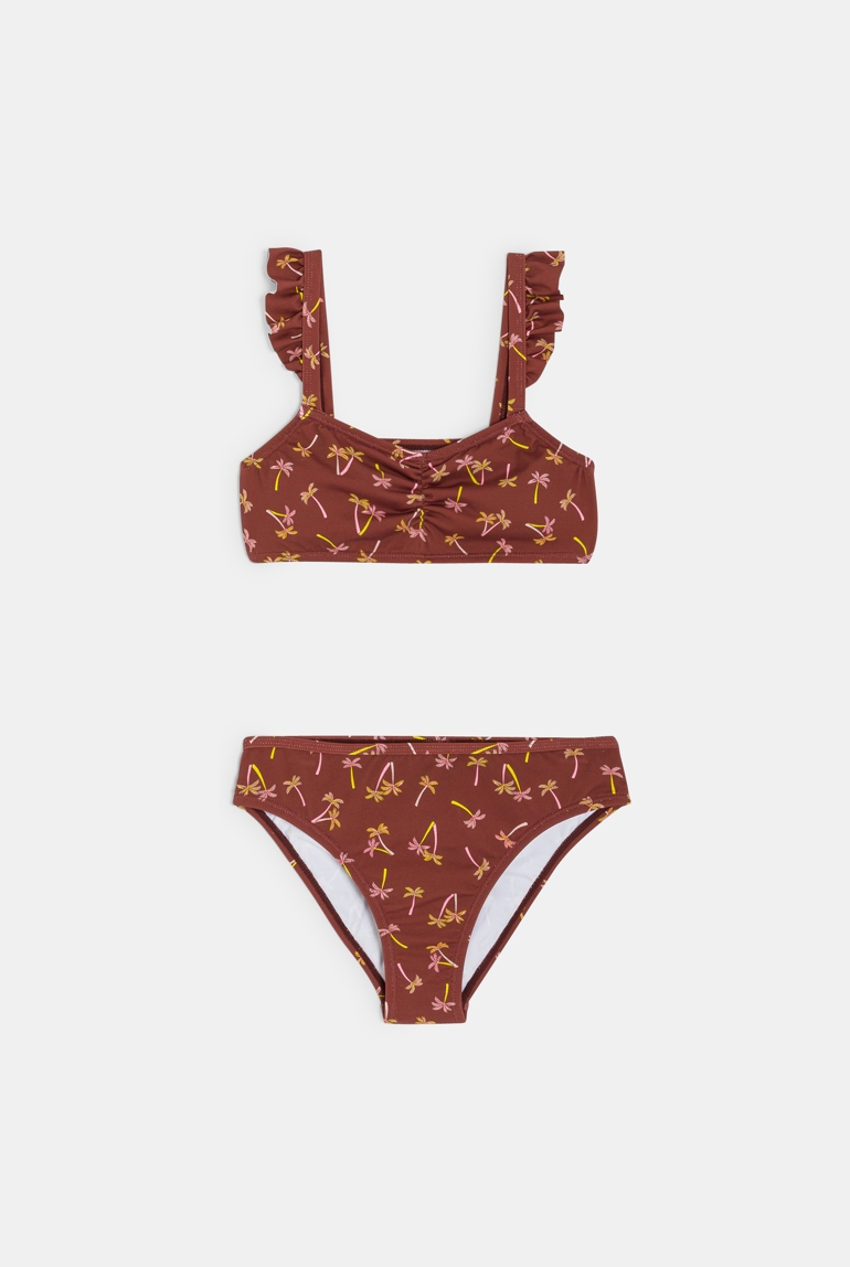 Maillot de bain 2 pièces marron Fille 1
