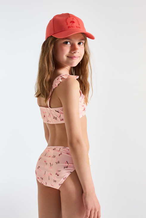 Bedruckter Bikini in Pastellrosa für Mädchen 2
