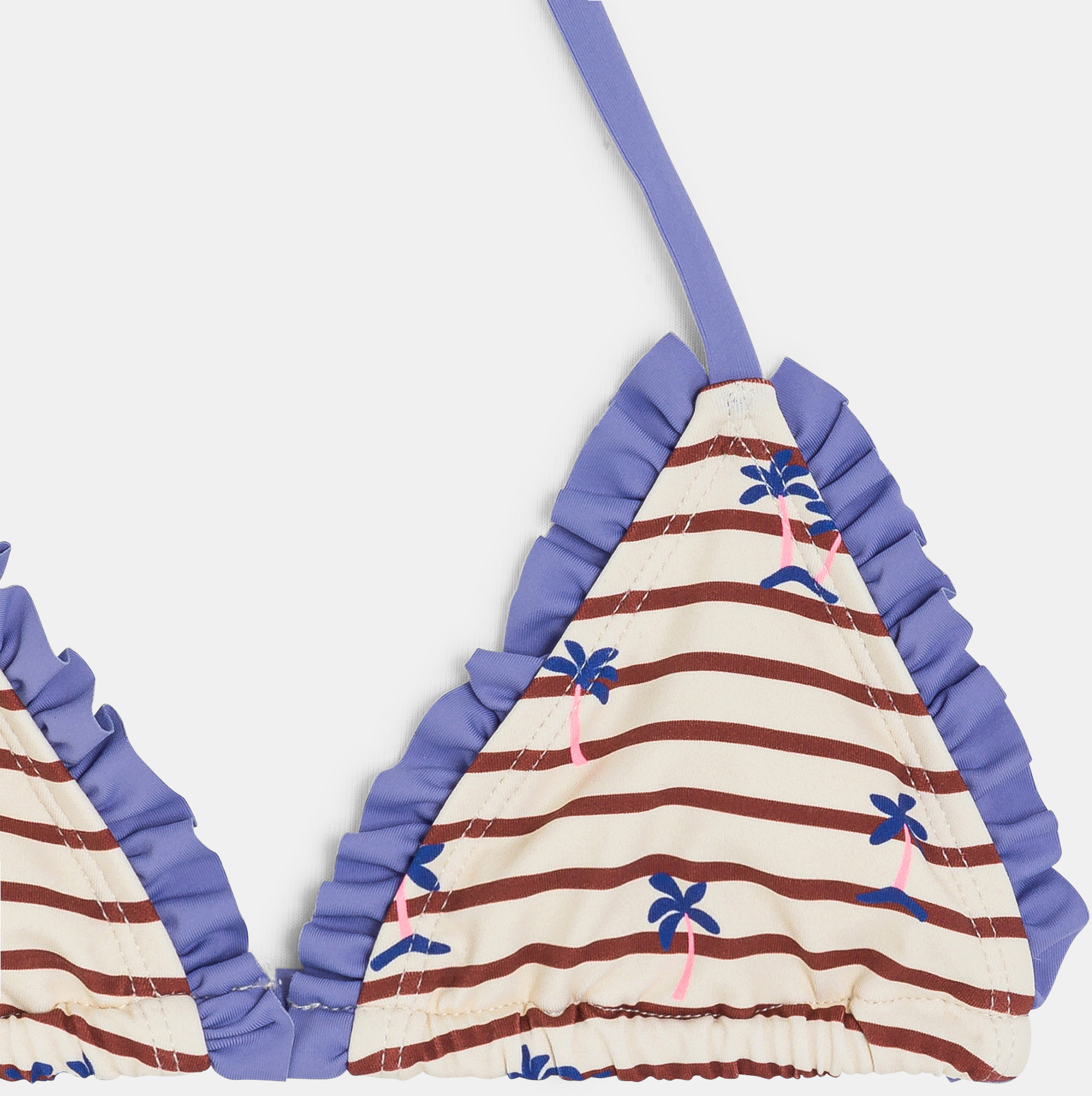 Girl's white striped bikini 2