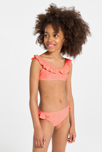 Maillot de bain volanté 2 pièces pêche Fille 1