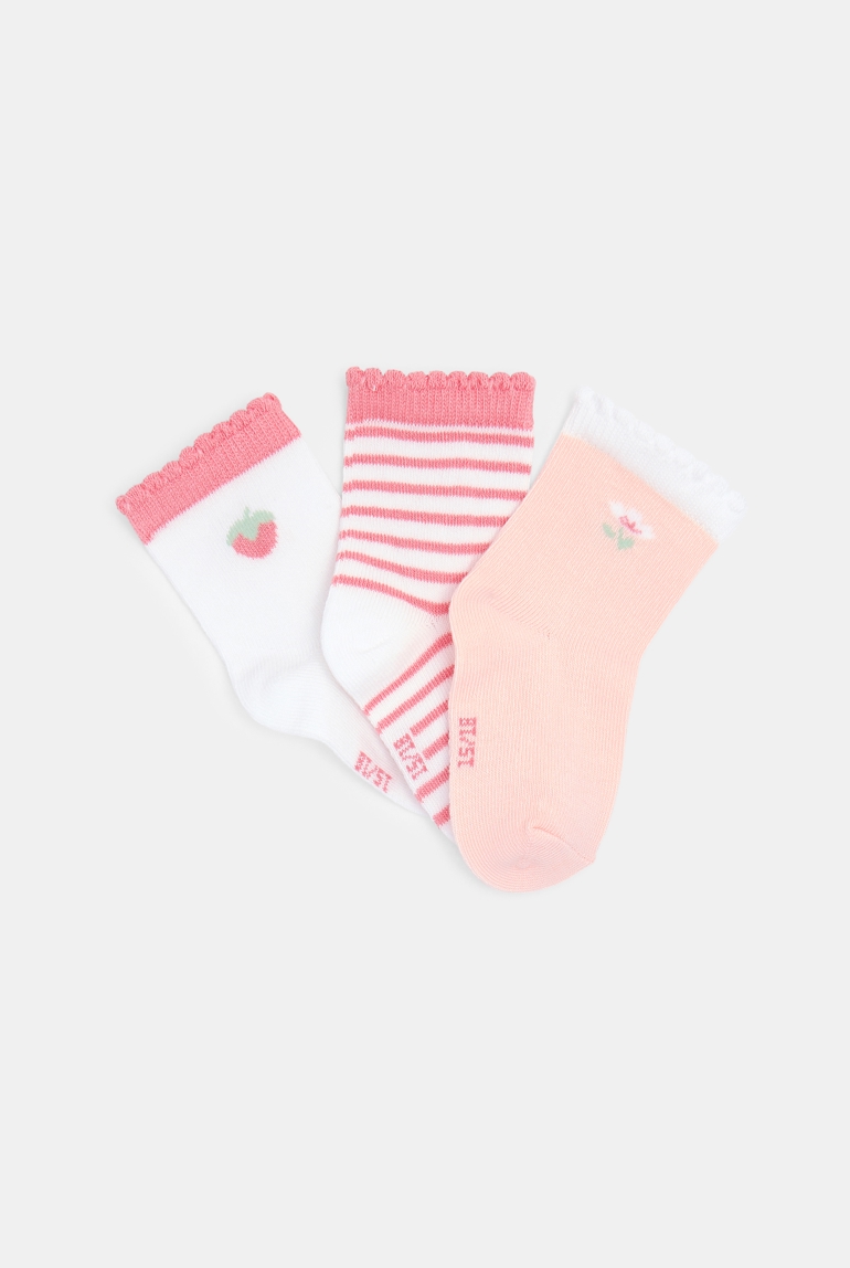 Modische rosa Socken Kleinkind Mädchen (3er-Pack) 1