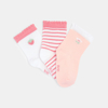 Chaussettes fantaisie rose bébé rose (lot de 3)