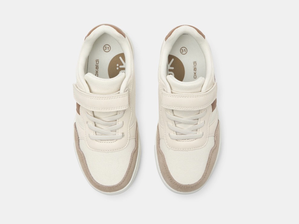 Baskets chic beige garçon 2