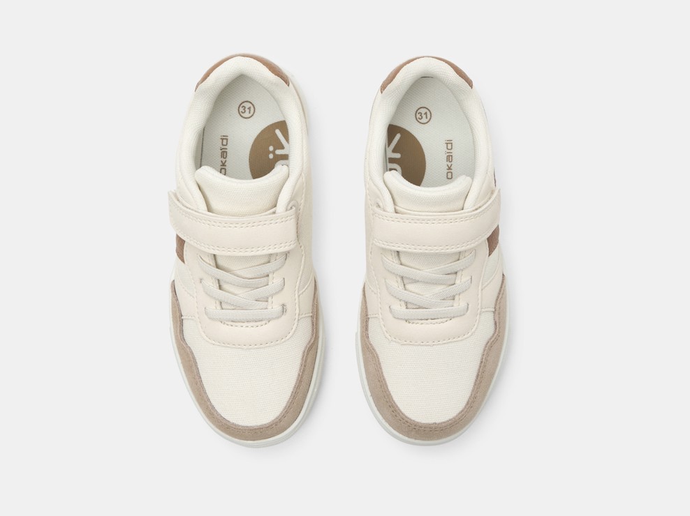 Baskets chic beige garçon 2