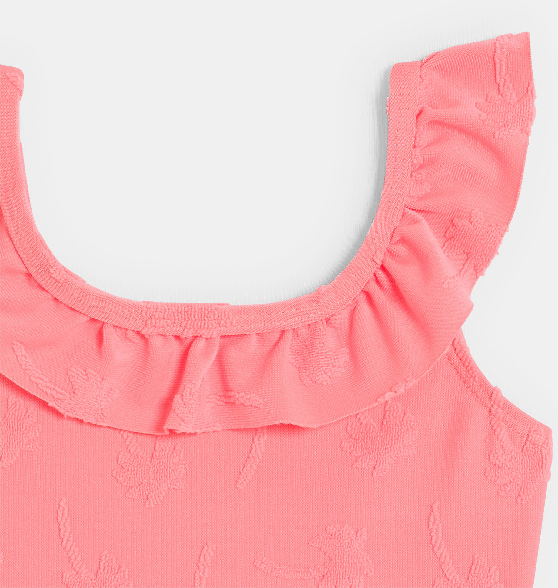 Maillot de bain 1 pièce palmiers orange bébé fille