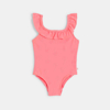 Maillot de bain 1 pièce palmiers orange bébé fille