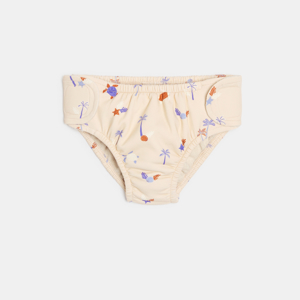 Pañal bañador con palmeras rosa bebé unisex 1