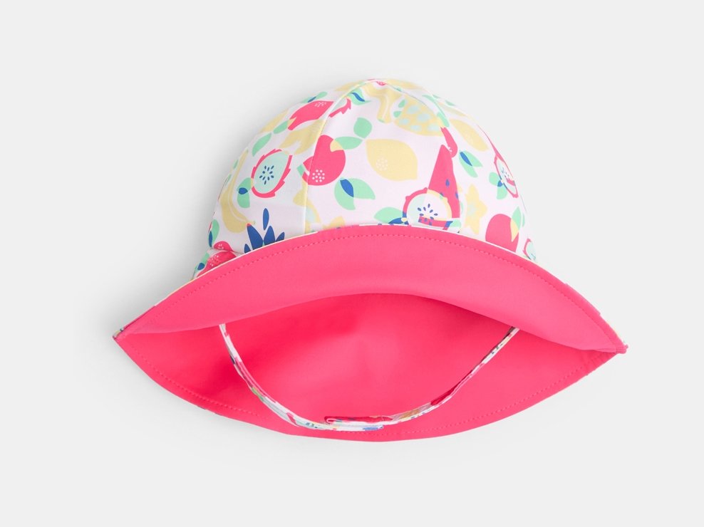 Wit zonnehoedje met uv-bescherming voor babymeisjes 1