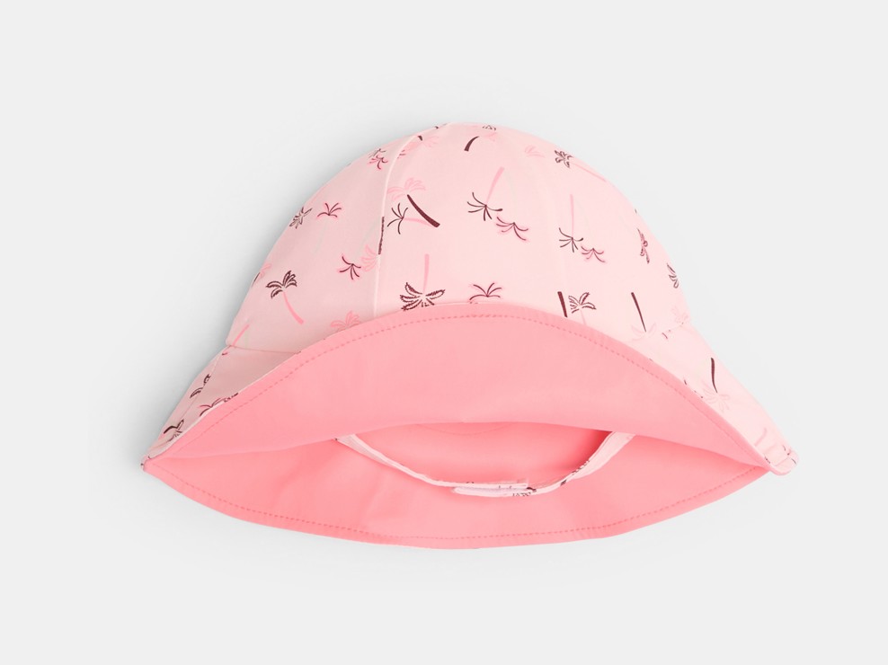 Roze uv-werend zonnehoedje voor babymeisjes 1