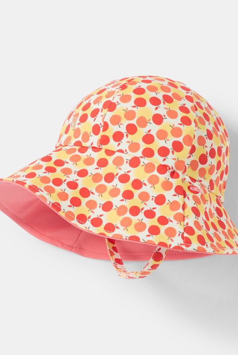 Sonnenhut UV-Schutz wendbar orange Kleinkind Mädchen 1