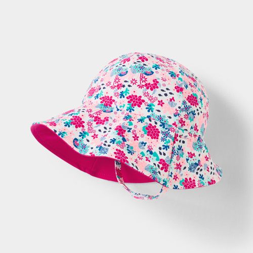 Chapeau De Soleil Anti Uv Rose Bébé Fille - Rose Fuchsia - 47 - OBAIBI