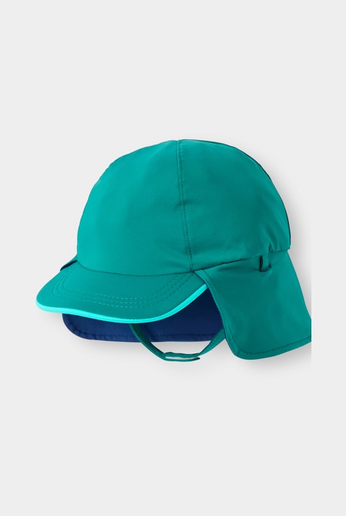 Chapeau de soleil anti UV bleu bébé garçon 2