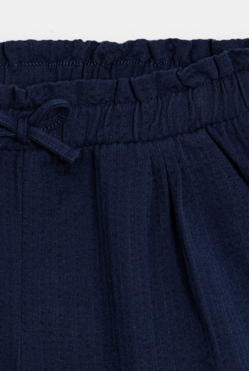 Marineblaue weiche Shorts aus modischem Jersey für Mädchen