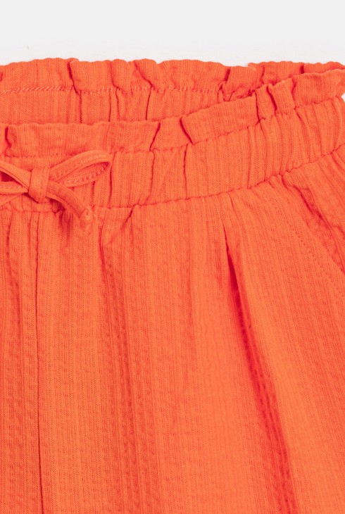 Pantalons curts flexibles de punt de fantasia taronja nena 2