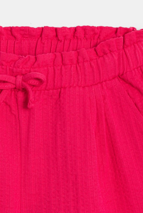 Short souple en jersey fantaisie rose Fille 2