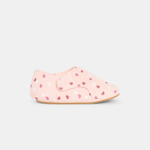 Pantofole per bimba rosa con cuori 1