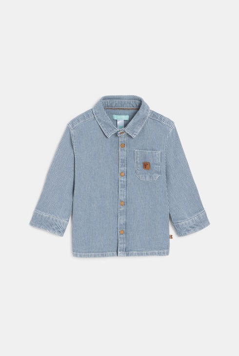 Plava deblja prugasta košulja za bebe dječake 2