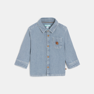 Boy's blue striped shacket 1