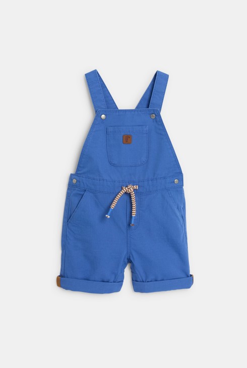 Kurze Latzhose und gestreiftes T-Shirt in Blau Kleinkind Junge 2