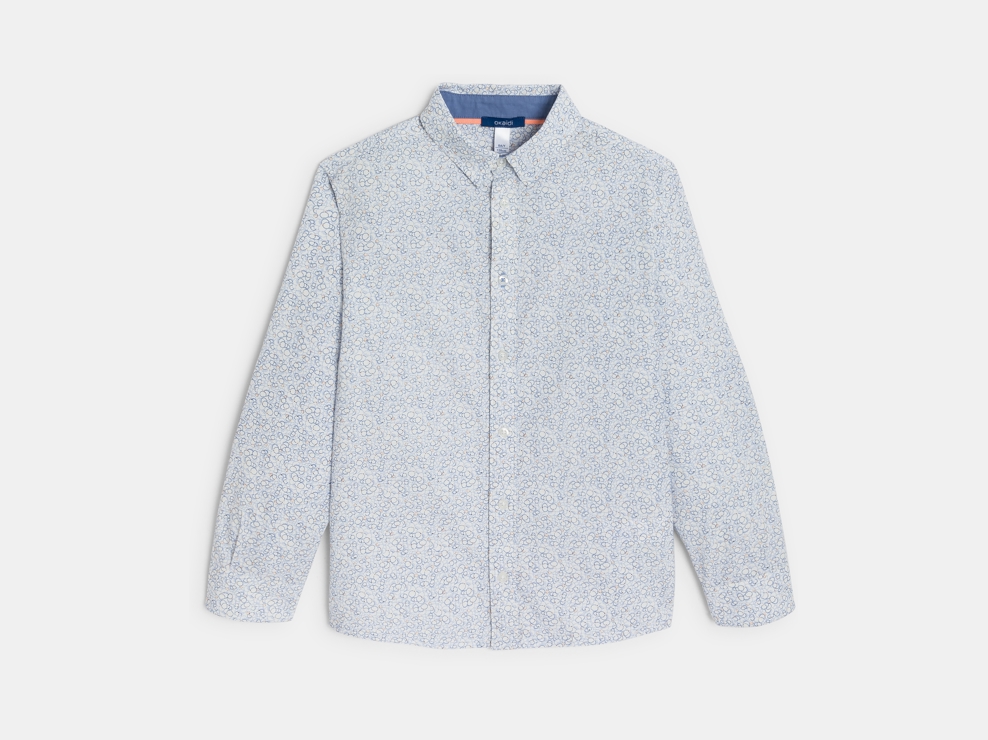 Chemise imprimée bleu Garçon 1