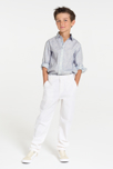 Camisa estampada azul niño 4