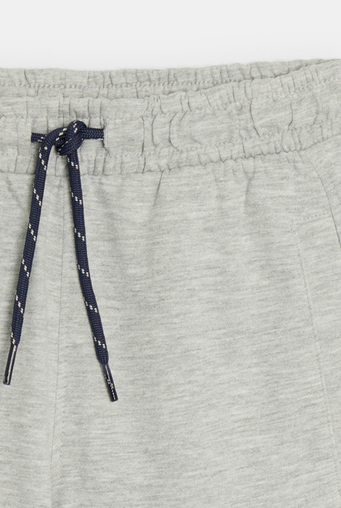 Bermuda sportswear en jersey gris chiné Garçon