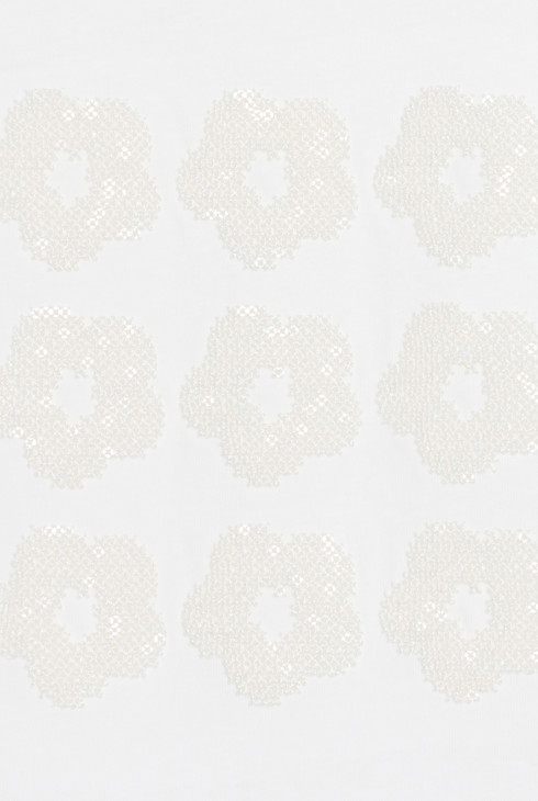 Bijela majica kratkih rukava s motivom od šljokica za djevojčice 2