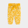 Pantalon ample coton fantaisie fleuri jaune bébé fille